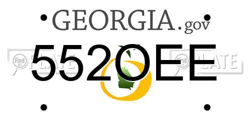 552OEE Georgia License Plate
