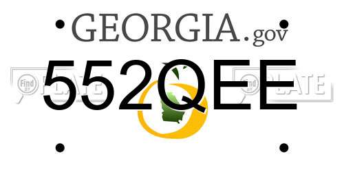 552QEE Georgia License Plate