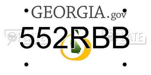 552RBB Georgia License Plate