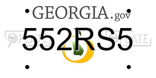 552RS5 Georgia License Plate