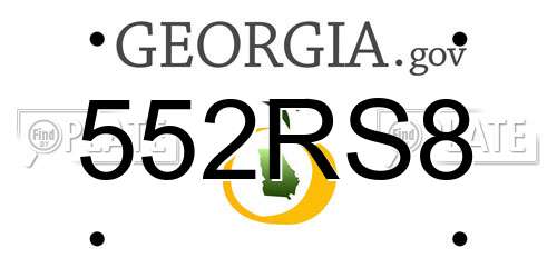 552RS8 Georgia License Plate