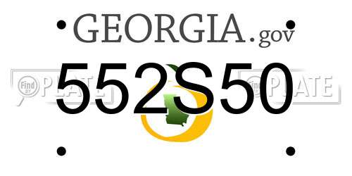 552S50 Georgia License Plate