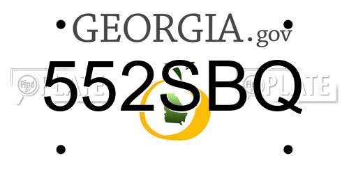 552SBQ Georgia License Plate