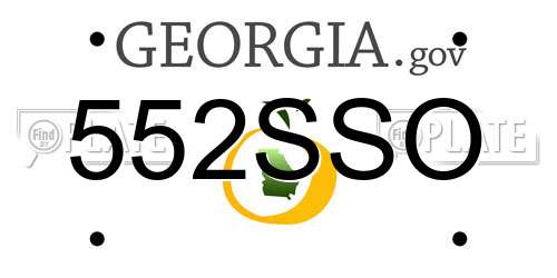 552SSO Georgia License Plate