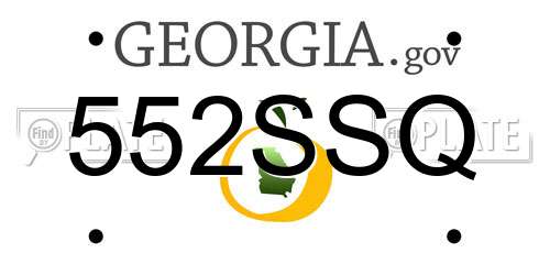 552SSQ Georgia License Plate