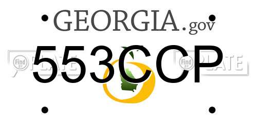 553CCP Georgia License Plate