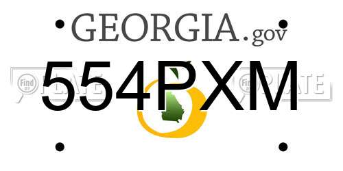 554PXM Georgia License Plate