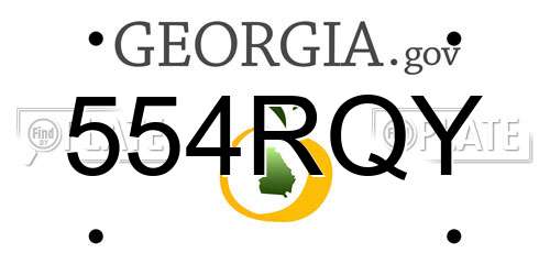 554RQY Georgia License Plate