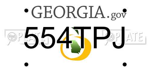 554TPJ Georgia License Plate