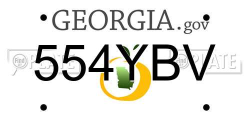 554YBV Georgia License Plate