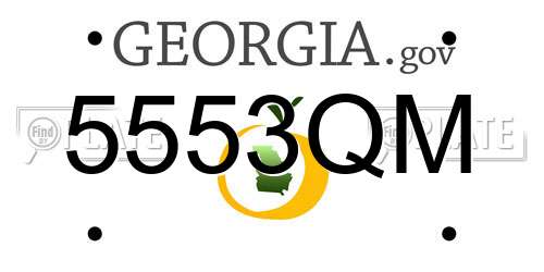 5553QM Georgia License Plate