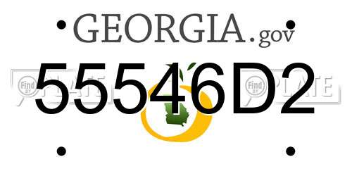55546D2 Georgia License Plate