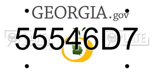 55546D7 Georgia License Plate