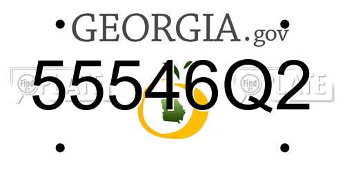 55546Q2 Georgia License Plate