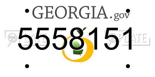 5558151 Georgia License Plate