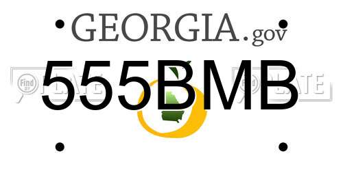 555BMB Georgia License Plate