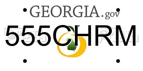 555CHRM Georgia License Plate