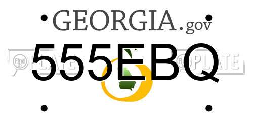555EBQ Georgia License Plate