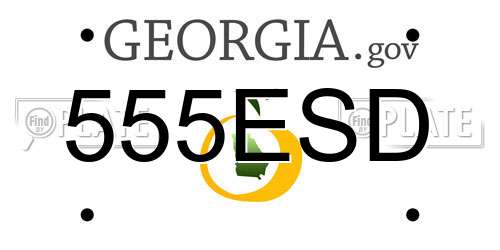 555ESD Georgia License Plate