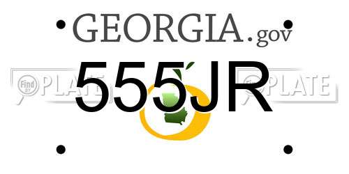 555JR Georgia License Plate