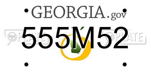 555M52 Georgia License Plate