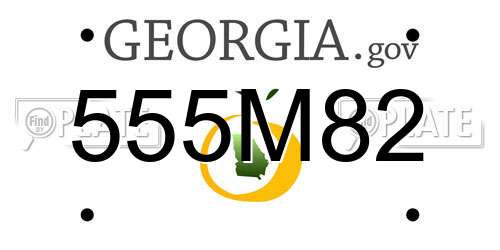 555M82 Georgia License Plate