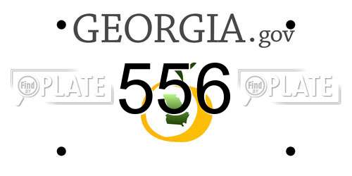 556 Georgia License Plate