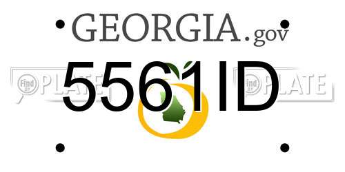 5561ID Georgia License Plate