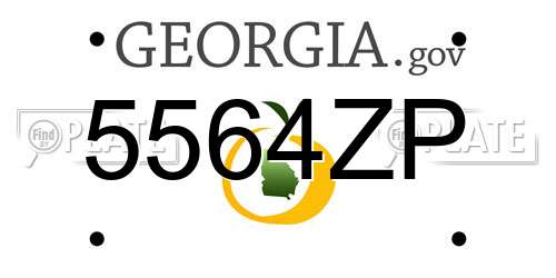 5564ZP Georgia License Plate