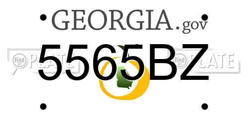5565BZ Georgia License Plate
