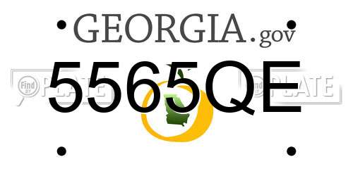 5565QE Georgia License Plate