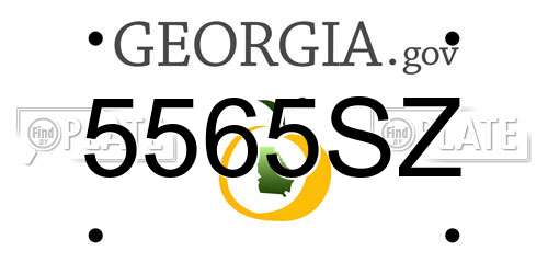 5565SZ Georgia License Plate