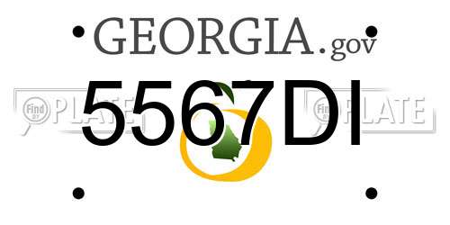 5567DI Georgia License Plate