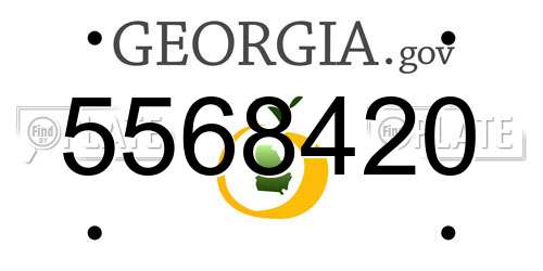 5568420 Georgia License Plate