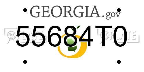 55684T0 Georgia License Plate