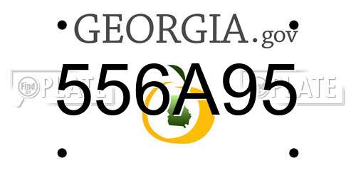 556A95 Georgia License Plate