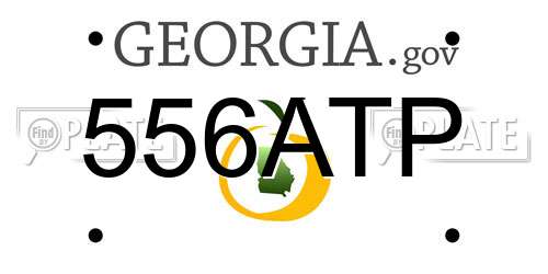 556ATP Georgia License Plate