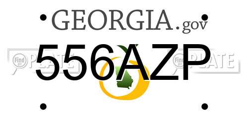 556AZP Georgia License Plate