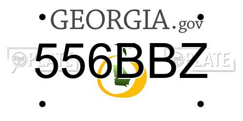 556BBZ Georgia License Plate