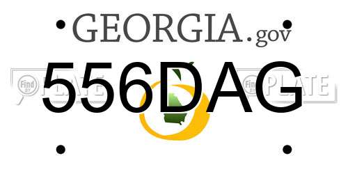 556DAG Georgia License Plate