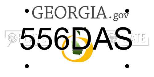 556DAS Georgia License Plate