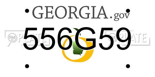 556G59 Georgia License Plate