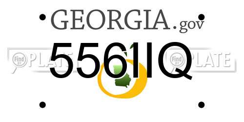 556IIQ Georgia License Plate