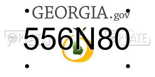 556N80 Georgia License Plate