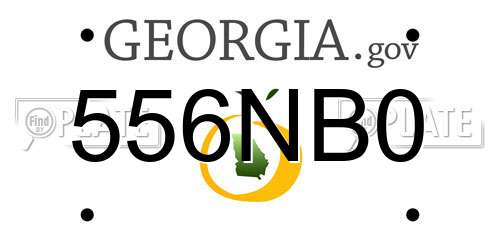 556NB0 Georgia License Plate
