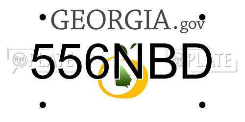 556NBD Georgia License Plate