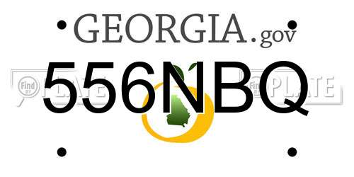 556NBQ Georgia License Plate