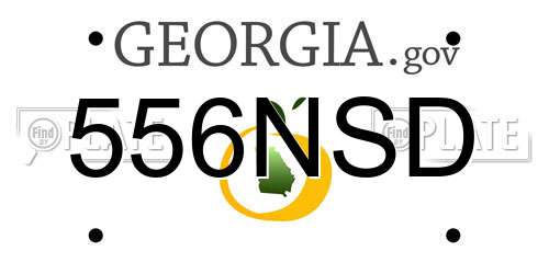 556NSD Georgia License Plate