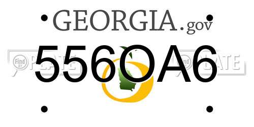 556OA6 Georgia License Plate