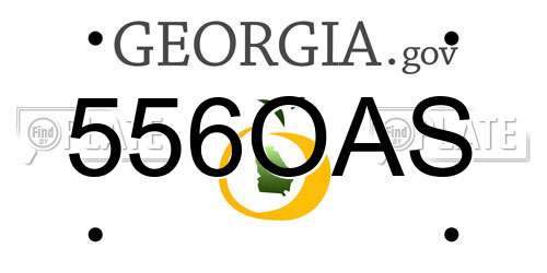 556OAS Georgia License Plate
